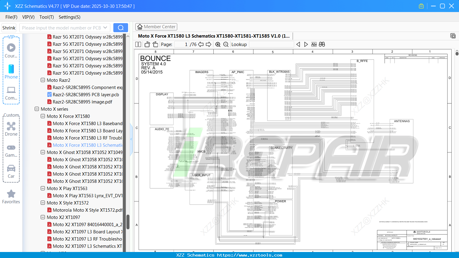 Motorola Moto X Force XT1580 L3 Schematics XT1580-XT1581-XT1585 V1.0 (1)